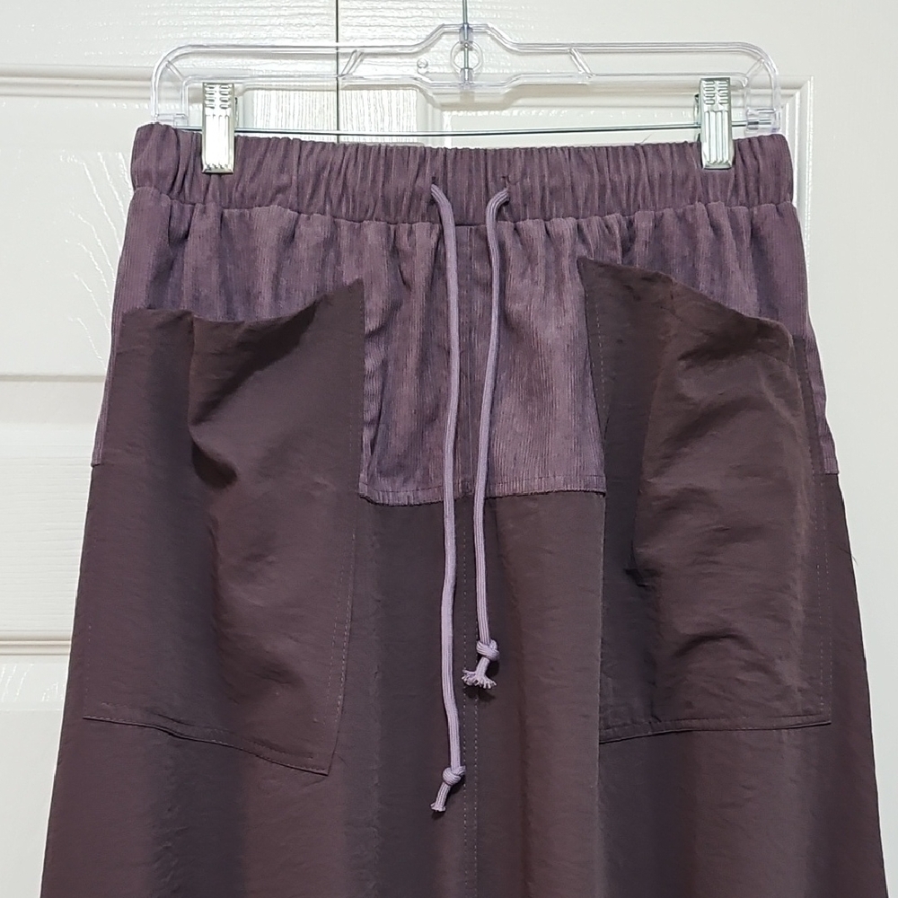 Purple Maxi Skirt with Tie Front - Picture 4 of 5